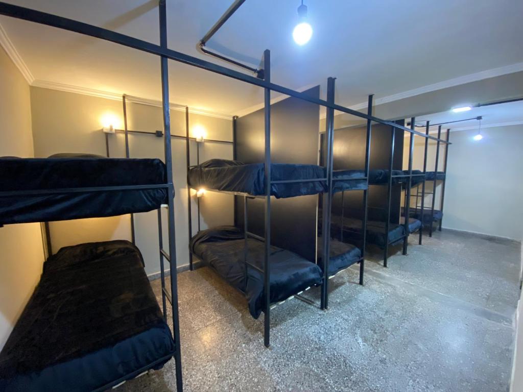 a group of bunk beds in a room at Urban Jungle Hostel in San Miguel de Tucumán