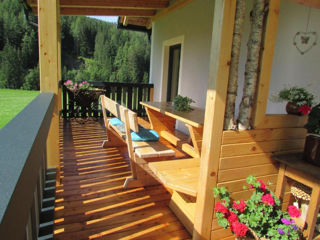 Balkón nebo terasa v ubytování Ferienhaus Priller