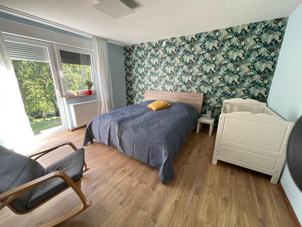Кровать или кровати в номере s`Lähmes auf der Schwend