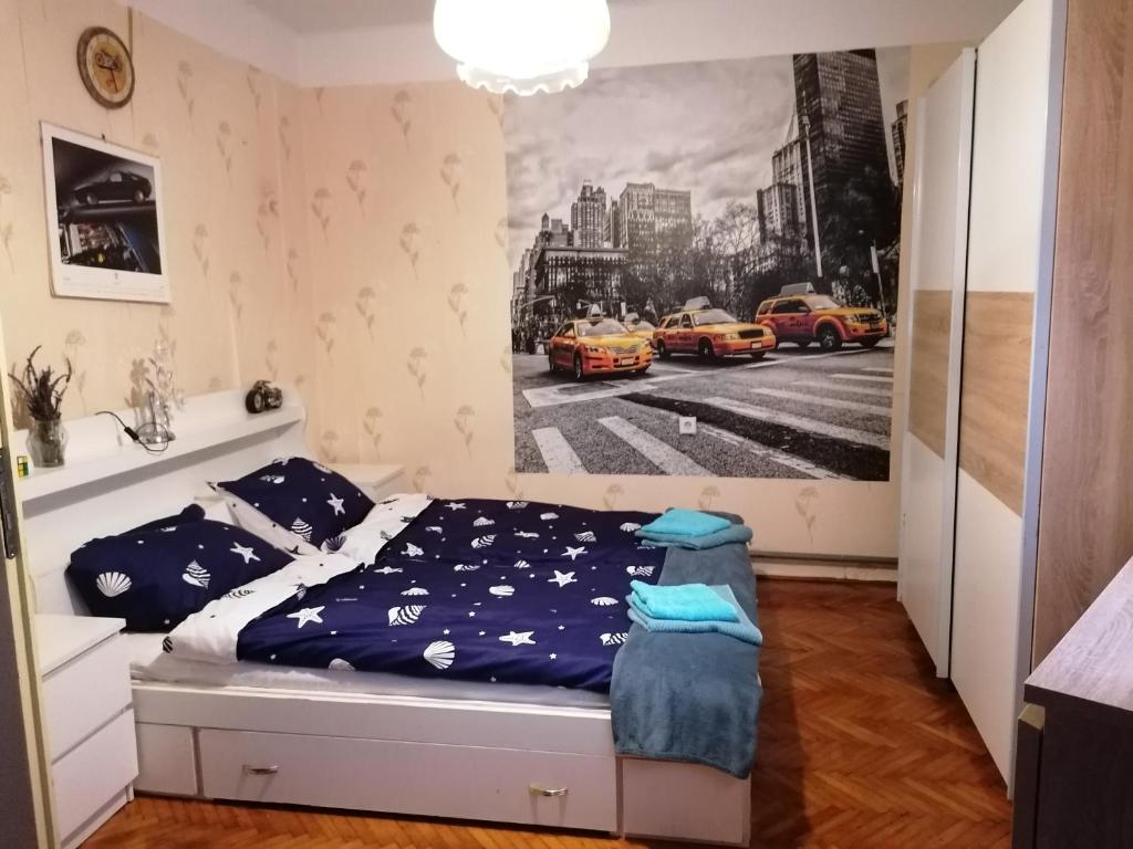 Posteľ alebo postele v izbe v ubytovaní Hortenzia apartman