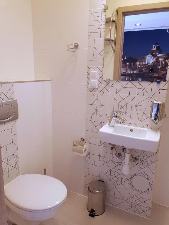 Koupelna v ubytování Hostel Annamarie