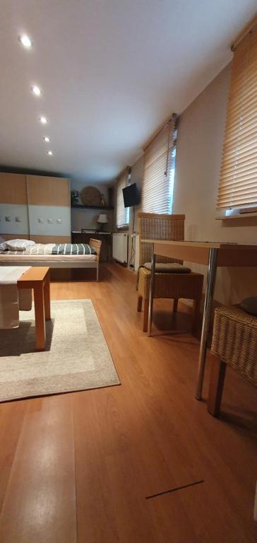 Kuchyň nebo kuchyňský kout v ubytování Garden Apartment