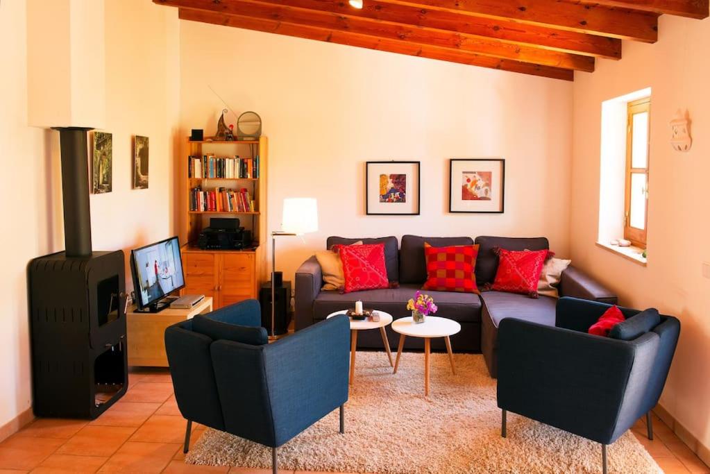 Posezení v ubytování In der Natur und nah am Meer: Casa Sul