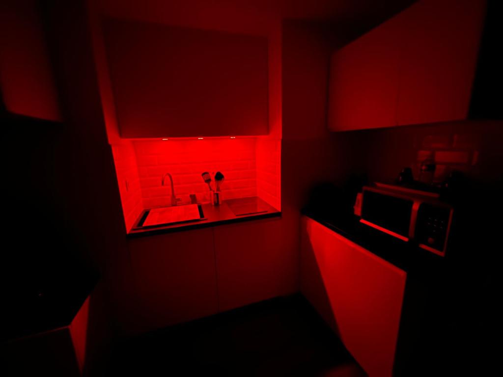 Kuchyň nebo kuchyňský kout v ubytování Joli studio avec une belle vue et Parking Gratuit