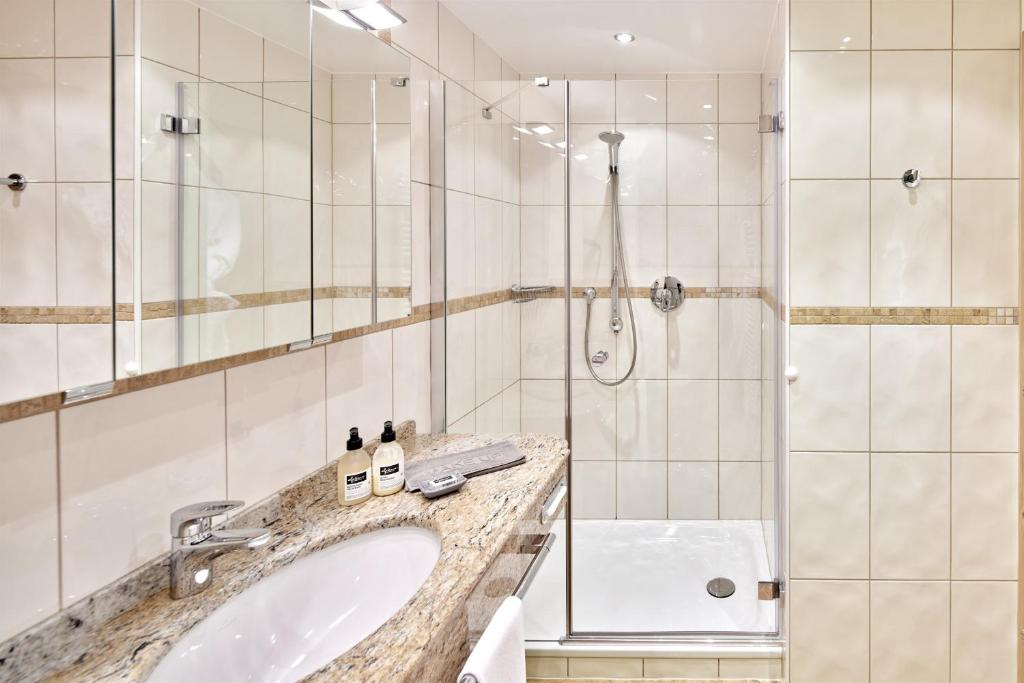 Koupelna v ubytování Hotel Alpenhof