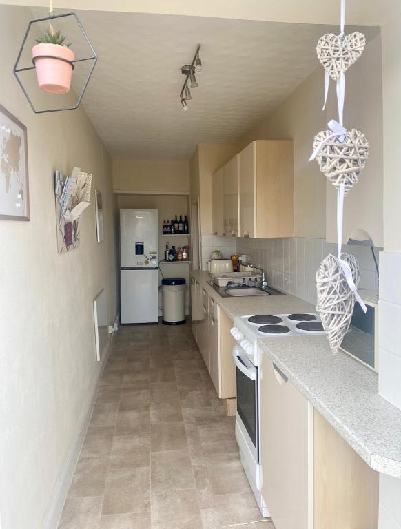 Η κουζίνα ή μικρή κουζίνα στο One Bedroom Flat central Stamford