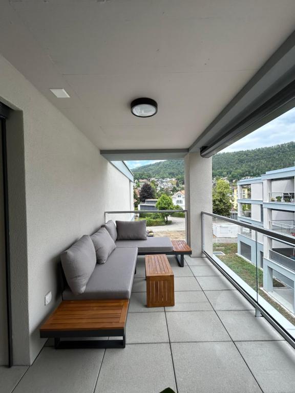 Posezení v ubytování The R Apartment Engelberg, KLIMA, NEU, Balkon, Parking