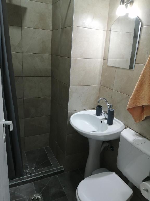 Koupelna v ubytování Apartman studio Oranž