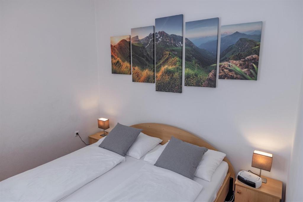 Postel nebo postele na pokoji v ubytování Haus Scheiblauer