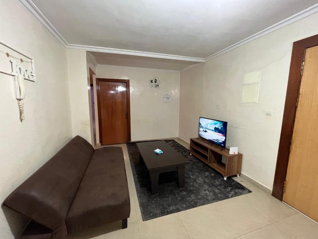 TV a/nebo společenská místnost v ubytování Residence Mly youssef appart