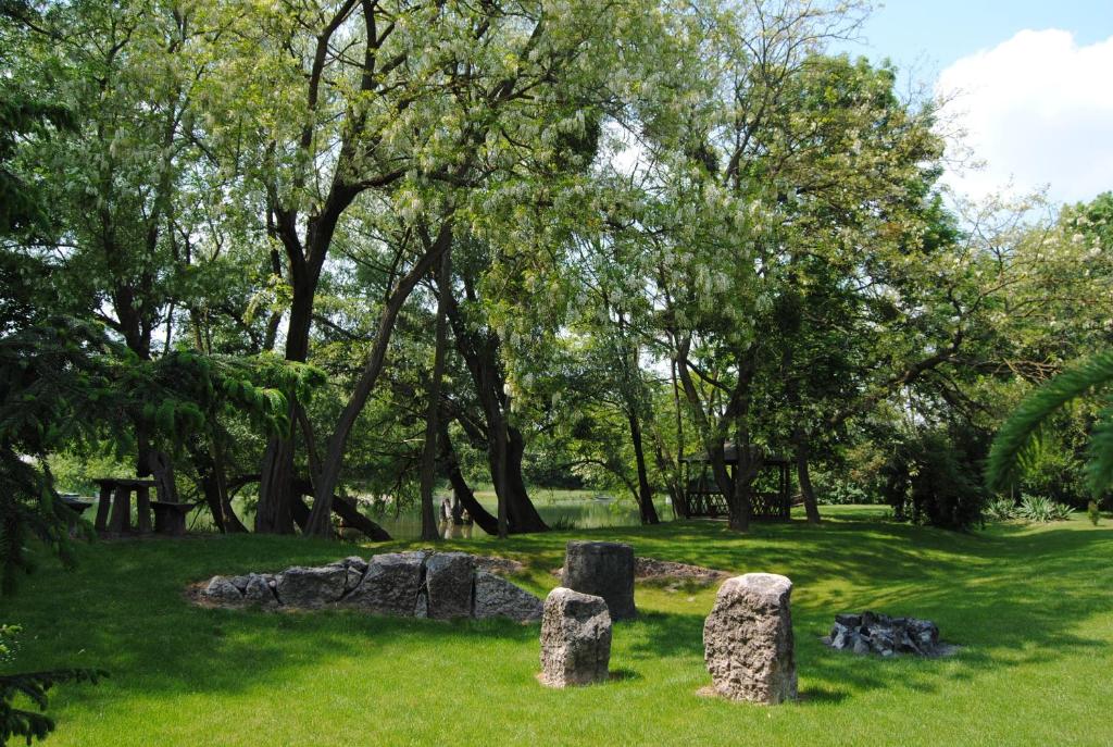 A garden outside Villa Hedi