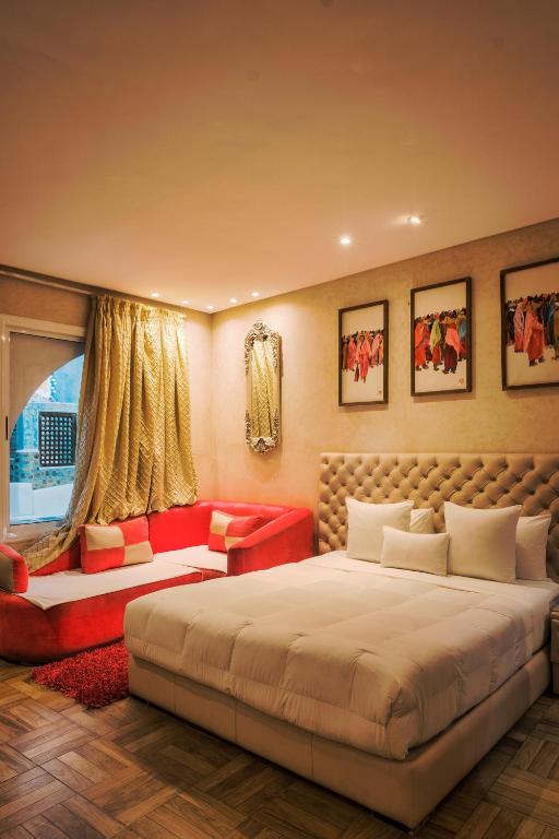 Uma cama ou camas num quarto em Riad Hicham