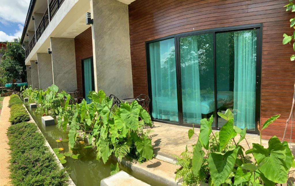 Zahrada ubytování Saythong boutique hotel