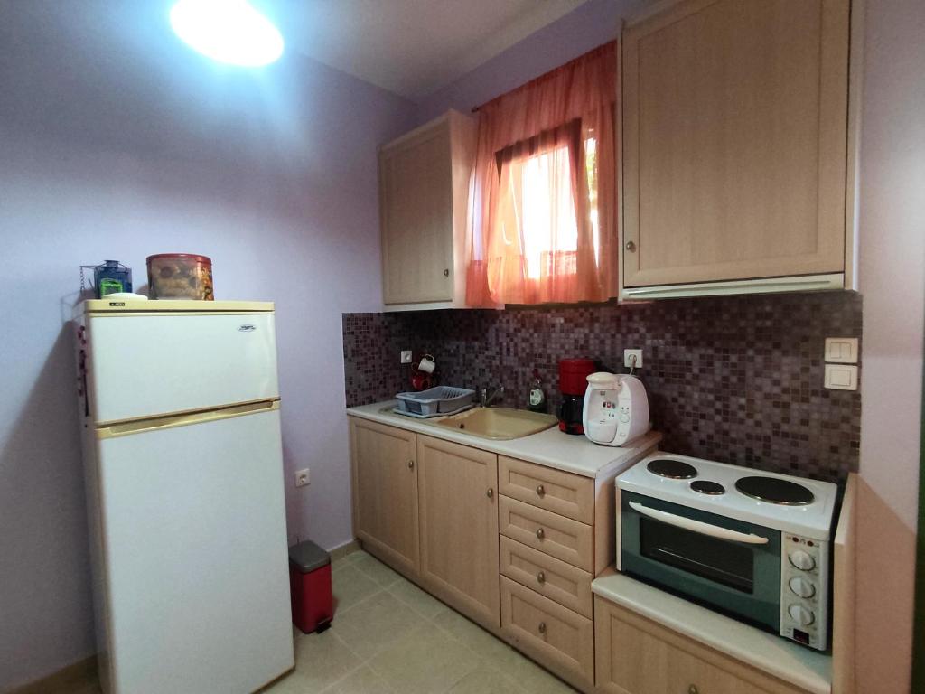 Kuchyň nebo kuchyňský kout v ubytování Little pomegranate apartment