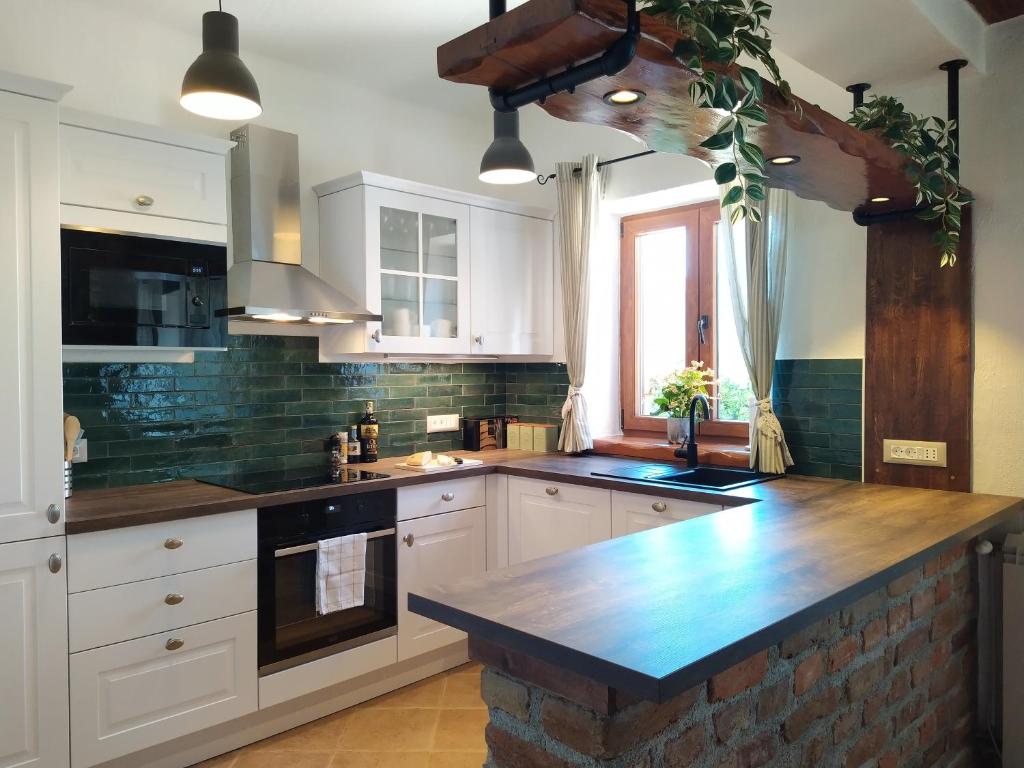 Kuchyň nebo kuchyňský kout v ubytování Villa Baleta