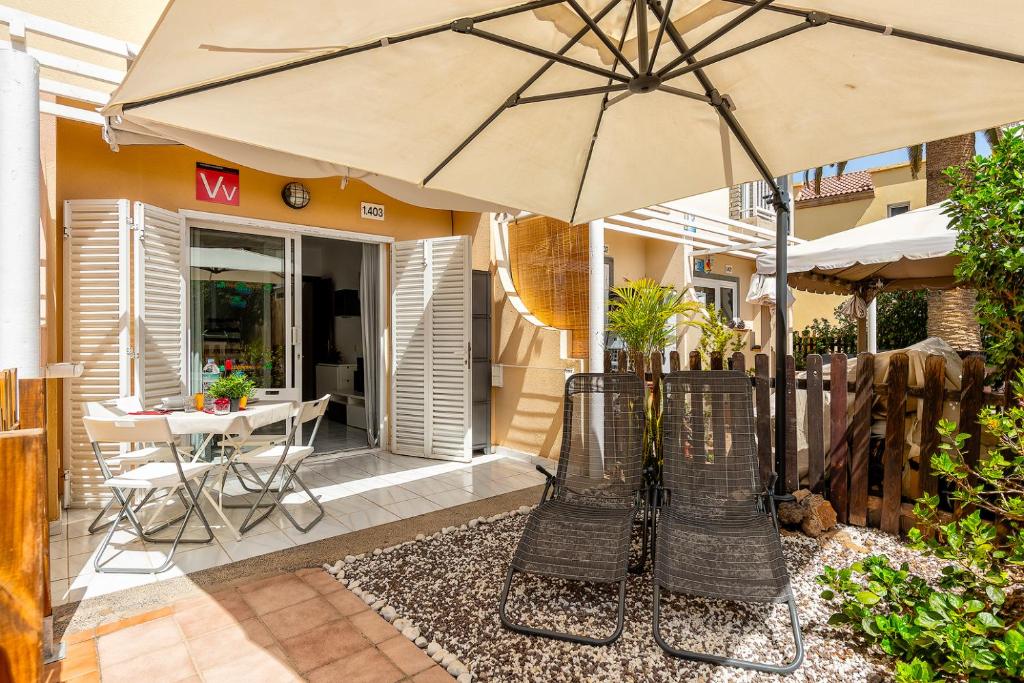 Balkón nebo terasa v ubytování DUPLEX en PARAÍSO
