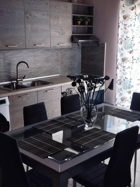 Kuchyň nebo kuchyňský kout v ubytování SEA VIEW APARTMENTS Zeus