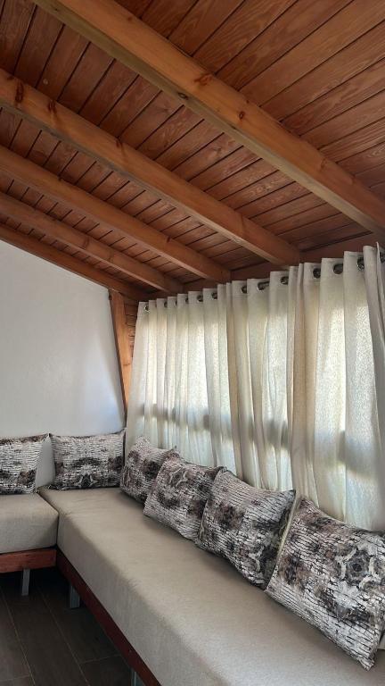 Postel nebo postele na pokoji v ubytování Océanica Marina Smir "avec accès piscine et une grande véranda"