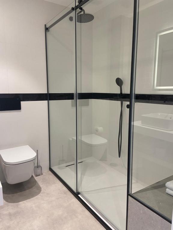 Koupelna v ubytování Apartamentos Forxán