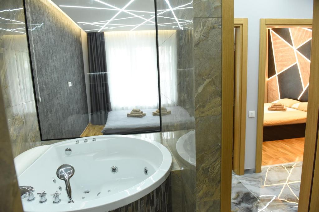 Koupelna v ubytování Premium Lux Apartman Čačak