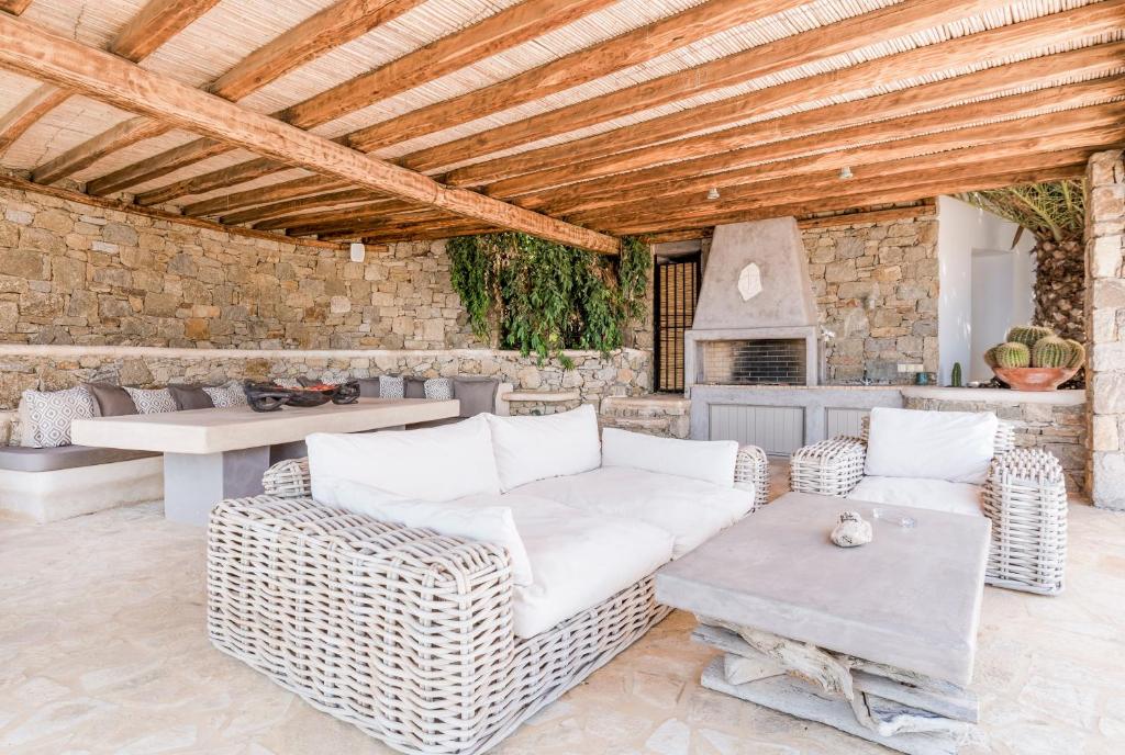 Część wypoczynkowa w obiekcie Villa Zen - MG Villas Mykonos