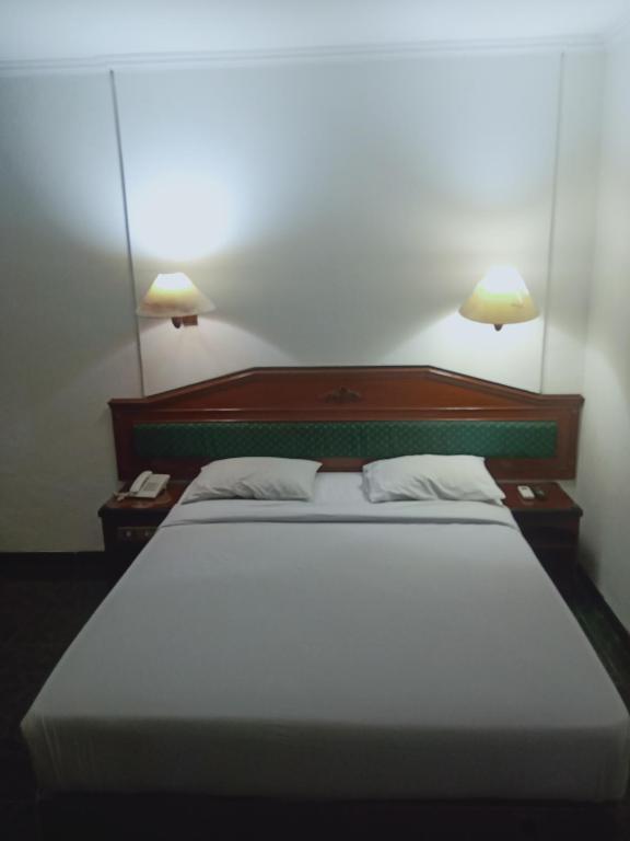 Postel nebo postele na pokoji v ubytování Puri Mega Hotel