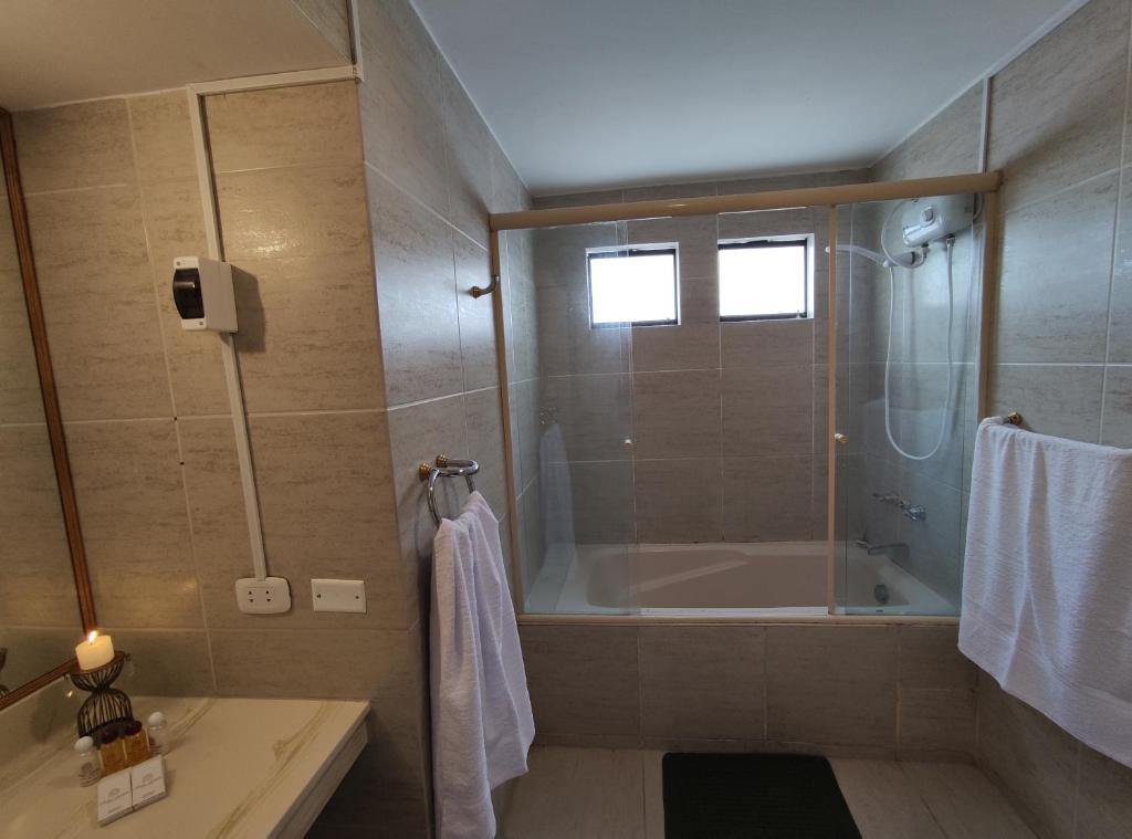 Koupelna v ubytování Inti Llaqta Hotel & Suites