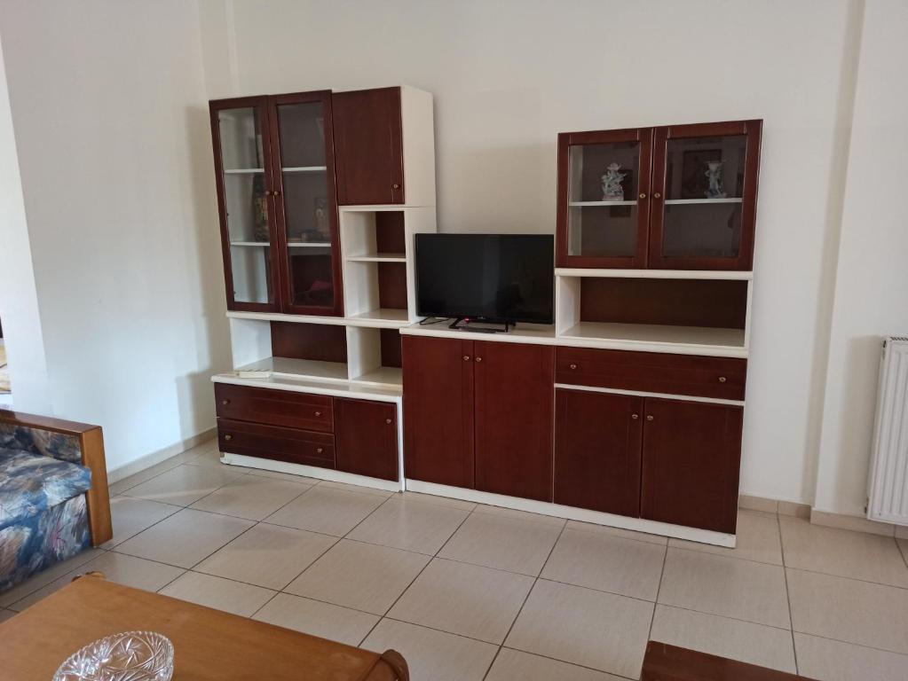 Televízia a/alebo spoločenská miestnosť v ubytovaní Theodoras House