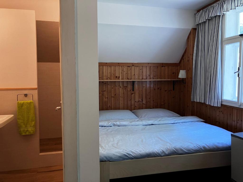 Postel nebo postele na pokoji v ubytování Penzion Hají