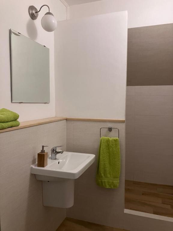 Koupelna v ubytování Penzion Hají