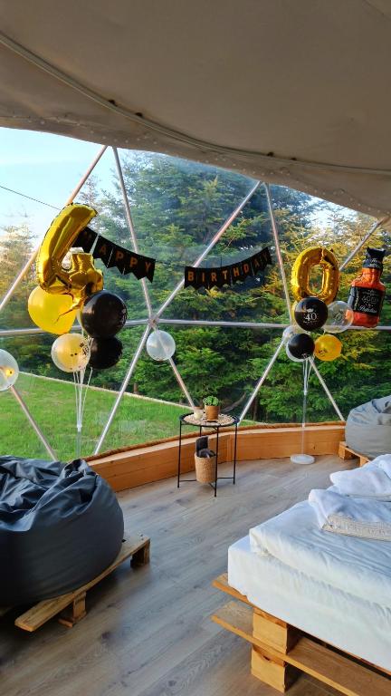 Zahrada ubytování Silence Glamp - Glamping Bieszczady