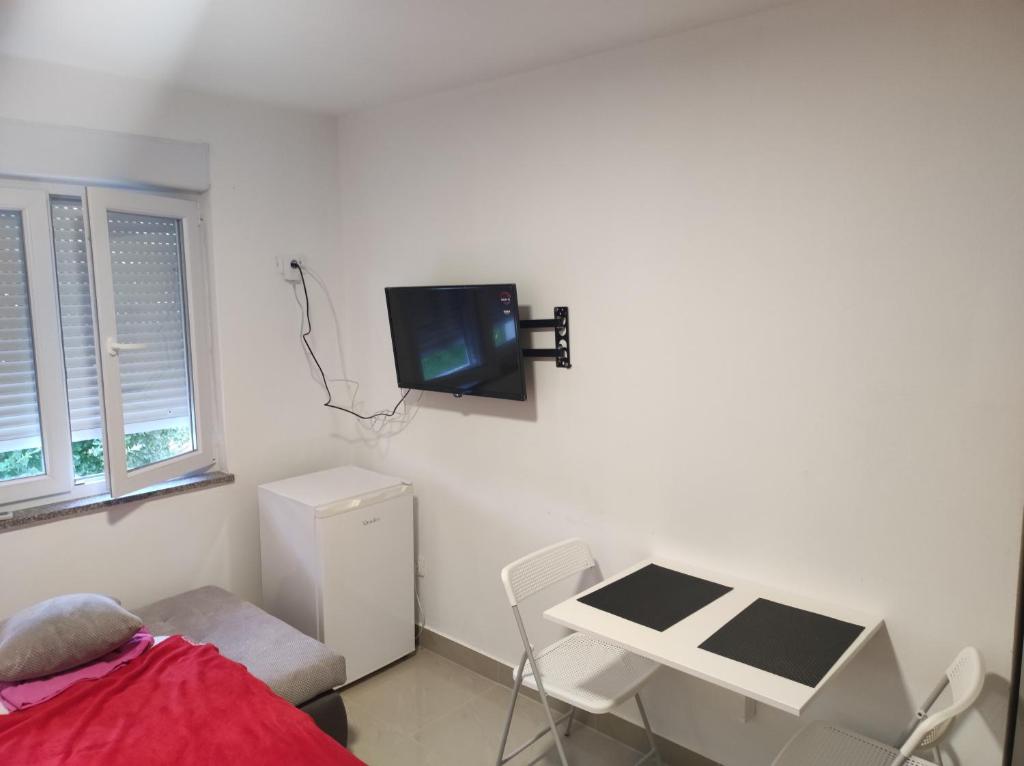 TV a/nebo společenská místnost v ubytování Studio apartman Tombo