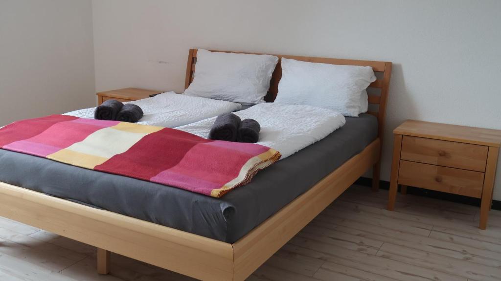 Postel nebo postele na pokoji v ubytování MBar