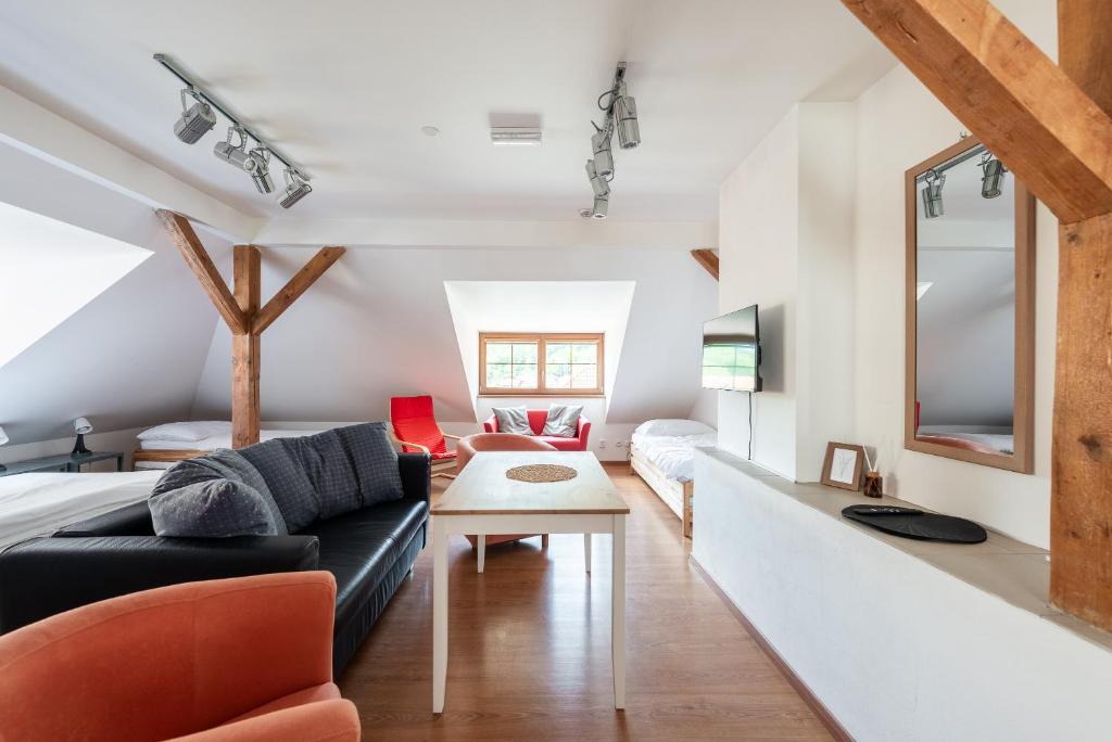Posezení v ubytování Apartmán Muzeum obchodu