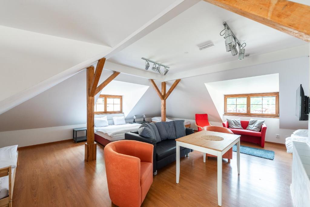 Posezení v ubytování Apartmán Muzeum obchodu