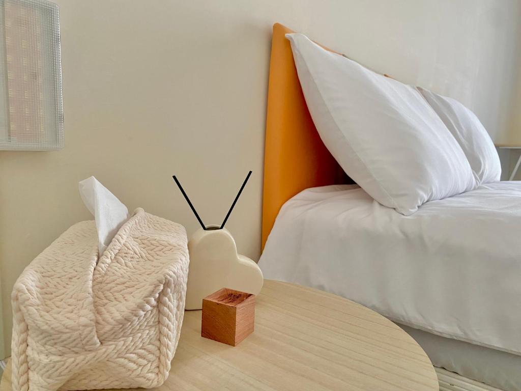 Postel nebo postele na pokoji v ubytování Muchen BnB