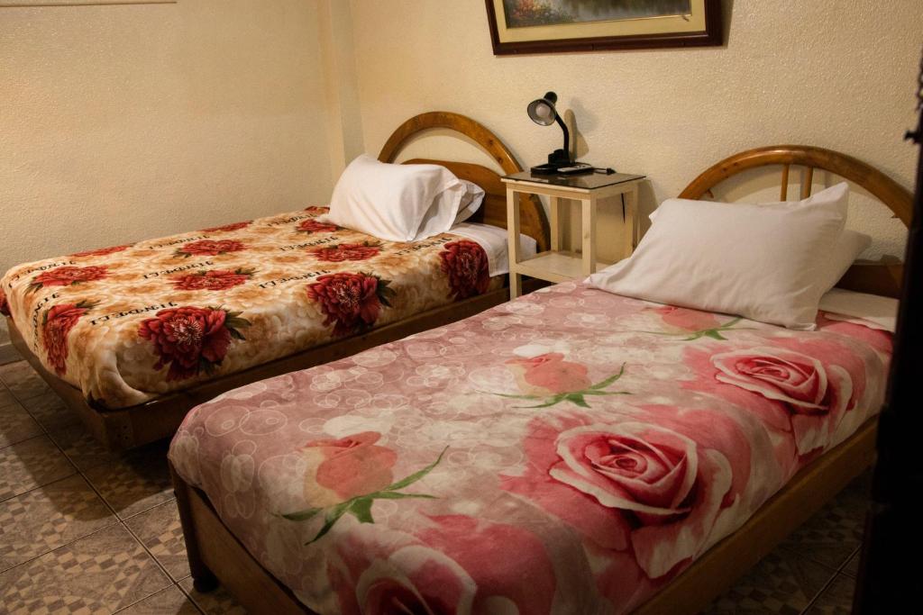 Postel nebo postele na pokoji v ubytování Hostal Carlos Luis