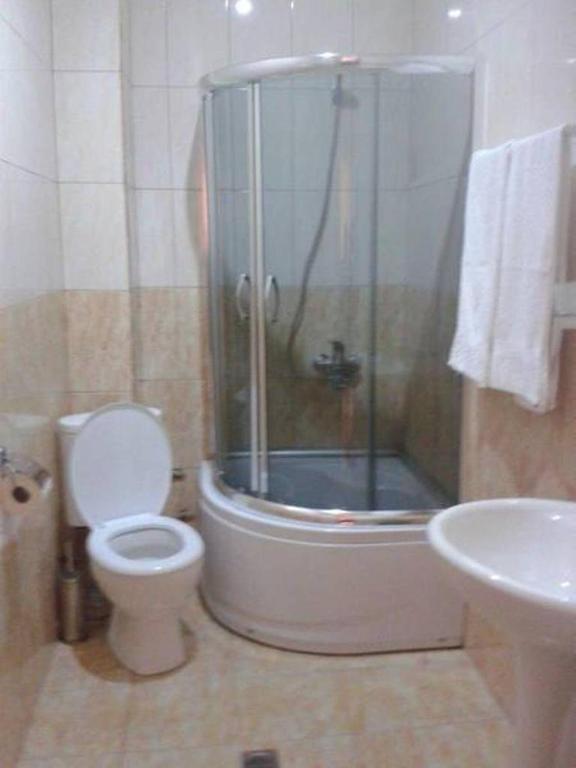 Koupelna v ubytování Hotel Solidarity