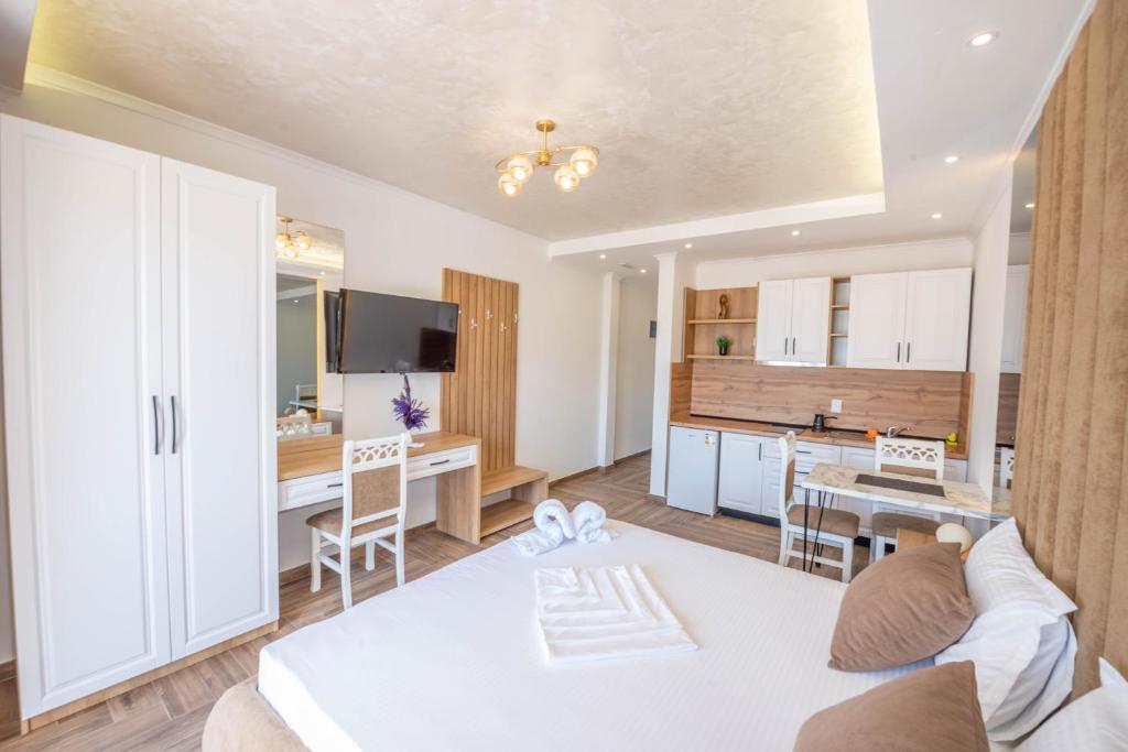 TV a/nebo společenská místnost v ubytování Twins Apartments