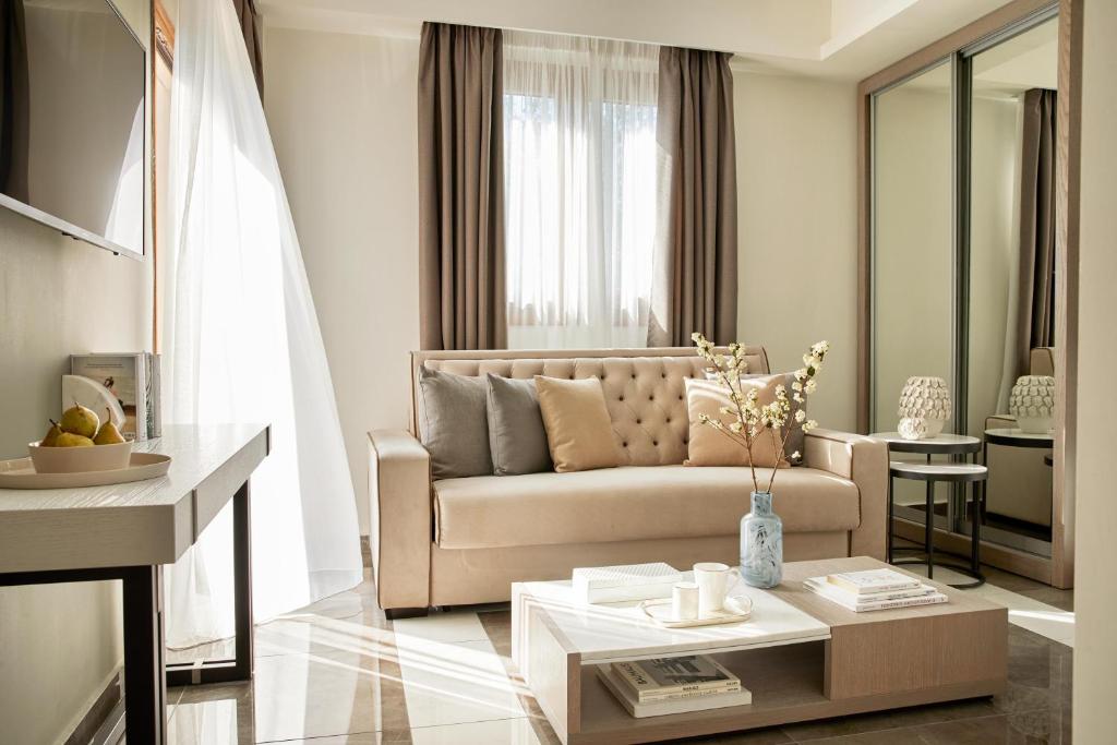A seating area at Potidea Palace Hotel