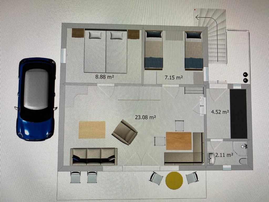 Půdorys ubytování Ferienwohnung Sunkler
