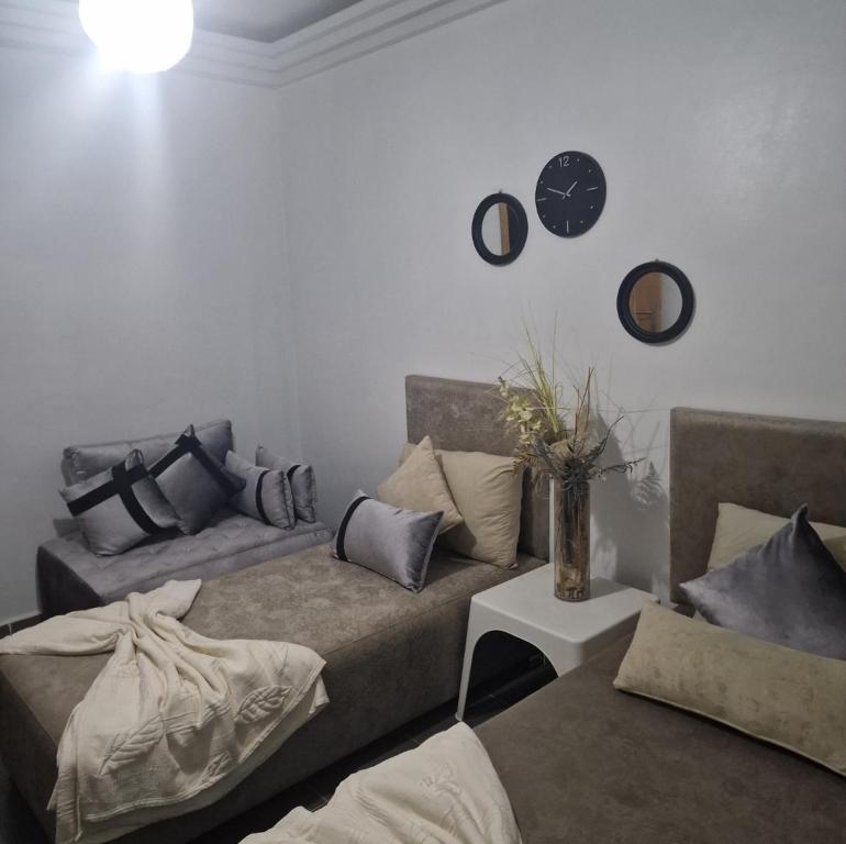 Postel nebo postele na pokoji v ubytování Perla II Saidia