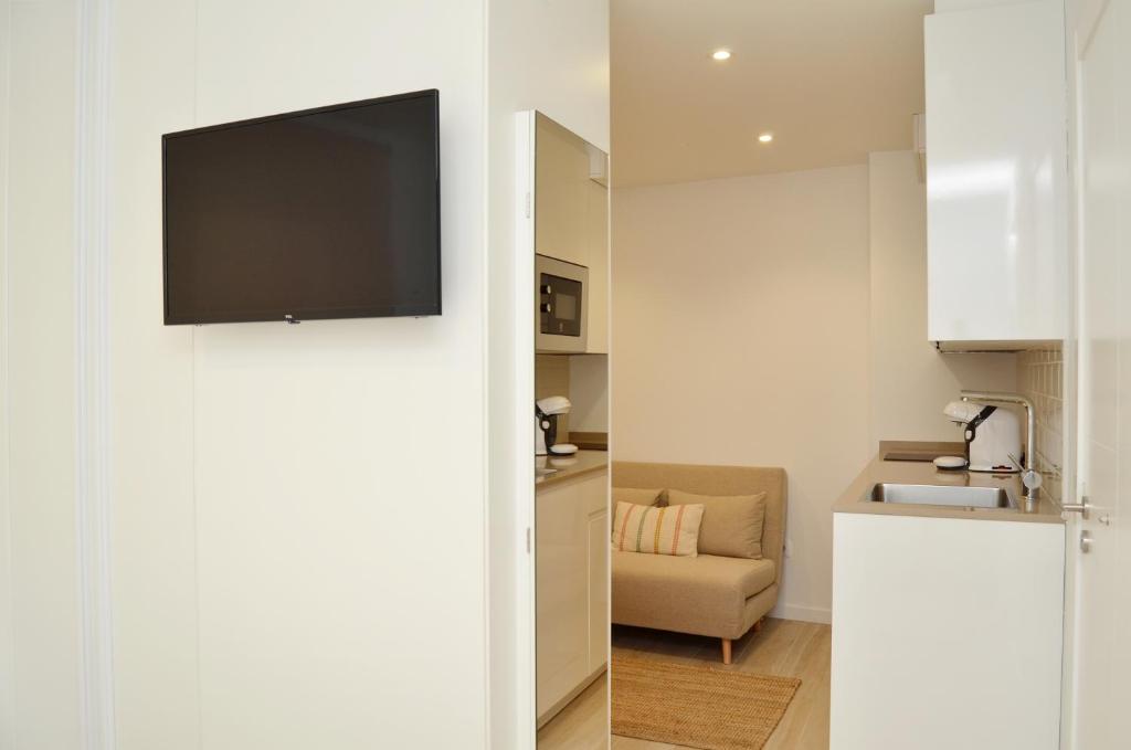 Η κουζίνα ή μικρή κουζίνα στο Apartamentos A CASA DO REMO