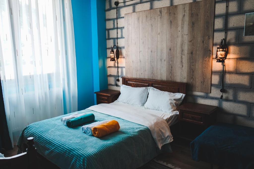 Postel nebo postele na pokoji v ubytování Fiten house