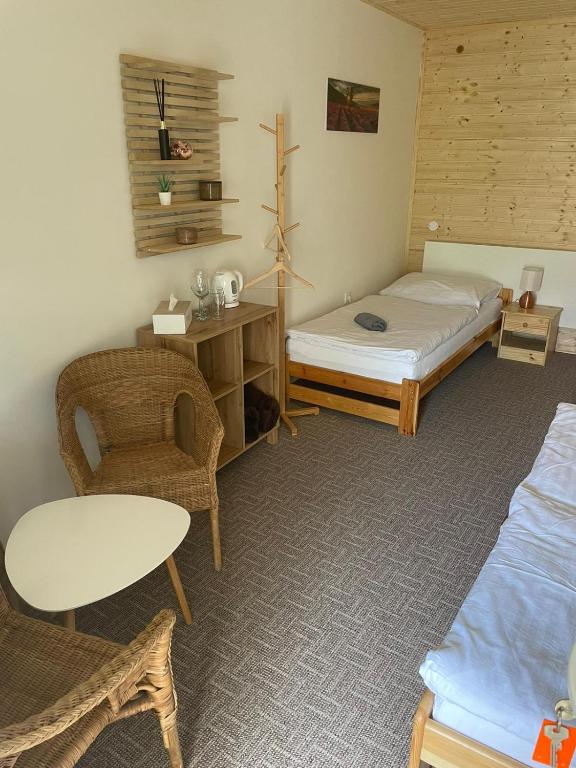 Postel nebo postele na pokoji v ubytování Apartmány u Pálavy