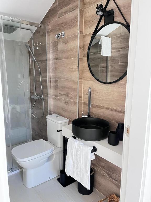 Koupelna v ubytování Apartamentos Numancia