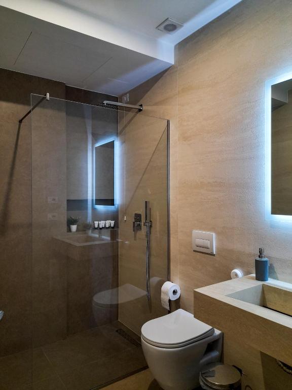 Koupelna v ubytování Solea Hotel