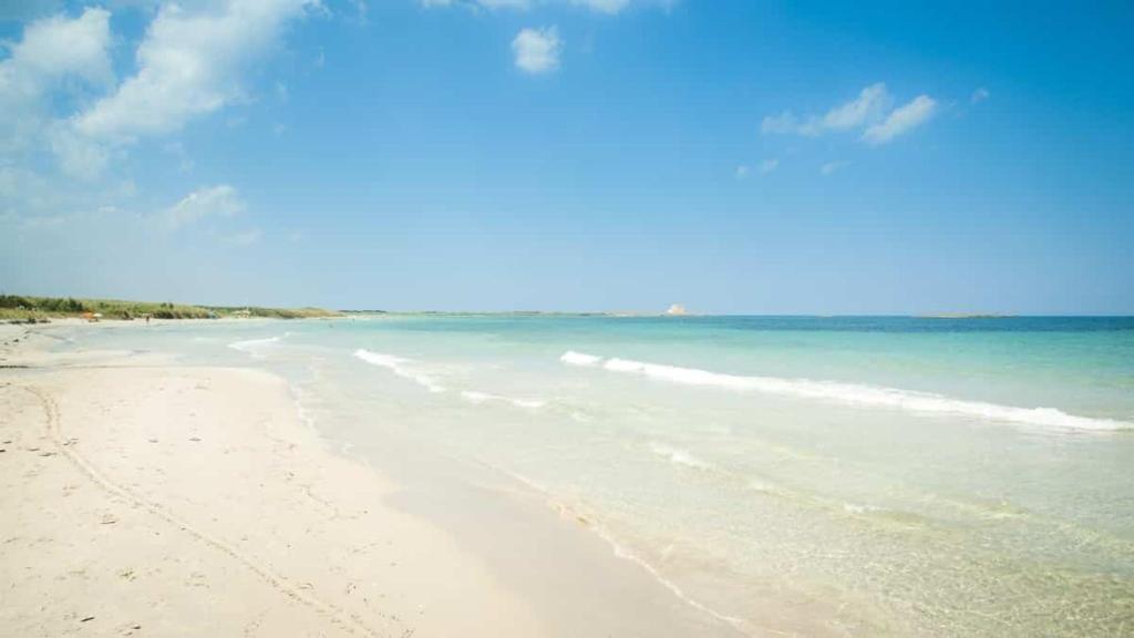 una spiaggia sabbiosa con l'oceano e il cielo di Centro Storico MARE FUORI a Brindisi