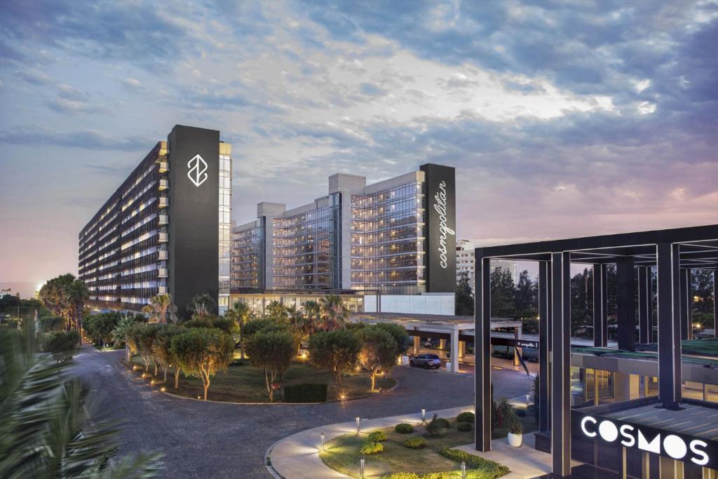 an architectural rendering of a large building at MEDWORLD COSMOS Health & Rehabilitation Center in Antalya