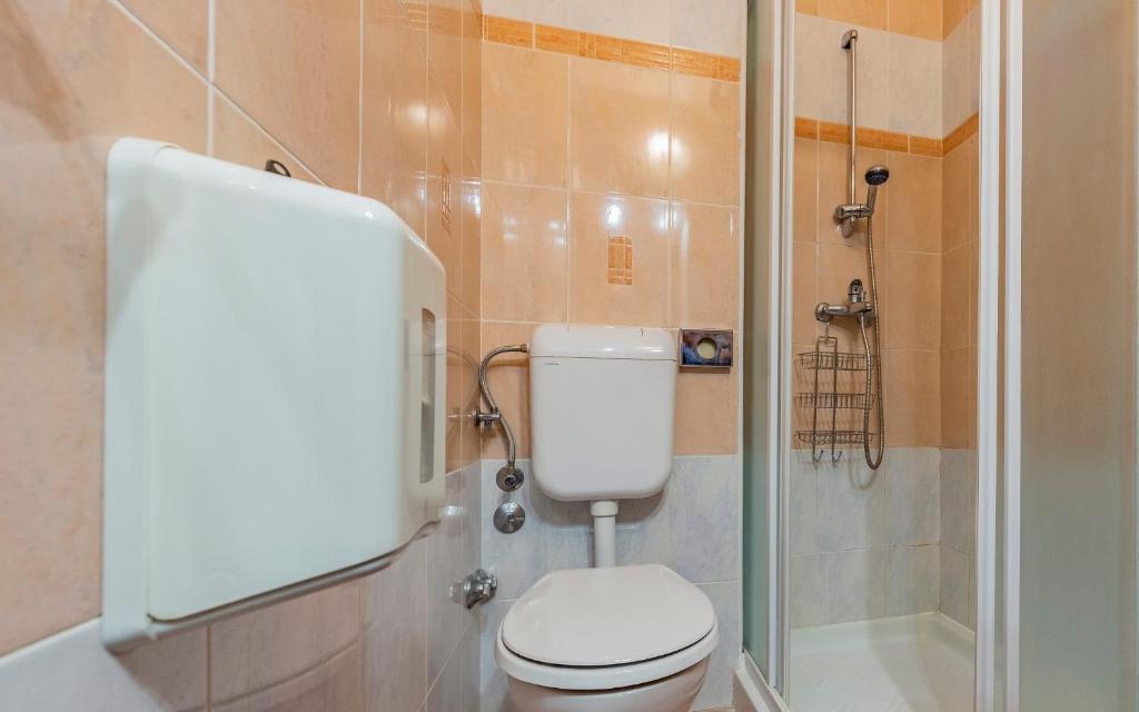 Koupelna v ubytování Apartments Rok